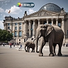 KI–Bilder.Art – 20 000 Elefanten in Deutschland