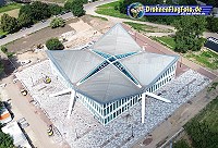 DrohnenflugFoto.de – Hyparschale in Magdeburg kurz vor der Fertigstellung