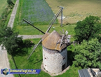 Drohnenflugfoto.de – Turmwindmühle in Endorf vom Sturm gezeichnet