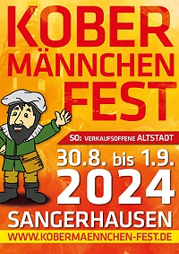 Das 28.Kobermännchen-Fest vom 30.08.-01.09.2024 in Sangerhausen.