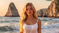 TravelModel.de – Beatrice Fotoshooting am Strand.