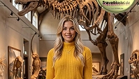 TravelModel.de – Beatrice beim Fotoshooting im Naturkundemuseum.